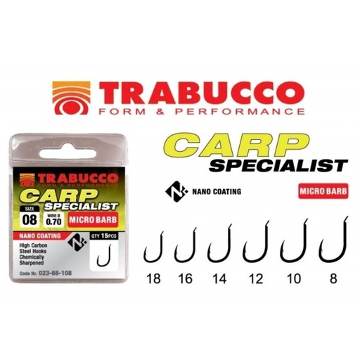[023-68-108] Гачки Trabucco Carp Specialist Micro Barb